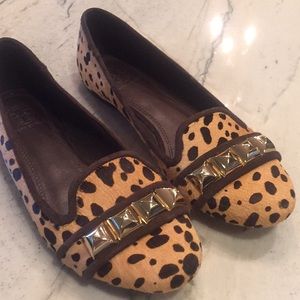 Tory Burch Gold Grommet Haircalf Size 7